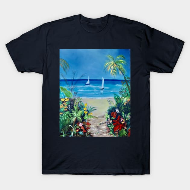 Path To The Beach 11 T-Shirt by jennyleeandjim
